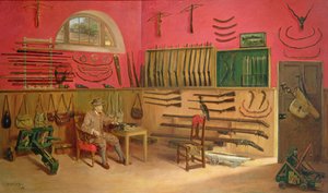 ラルフペインギャルウェイ卿、1914年、ヨークシャーのサークルビーホールの砲室で 作： Anthony de Bru