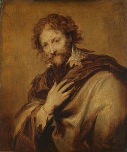 ピーター・パウル・ルーベンスの肖像（1577-1640）、1630-50年頃（パネルに油彩） 作： Anthony van (after) Dyck