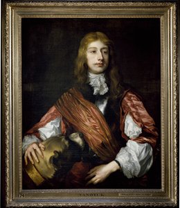 Thomas Killigrewと彼の犬（油彩・キャンバス 作： Anthony van (studio of) Dyck