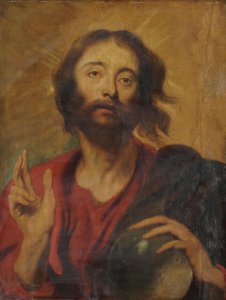 世界の救い主としてのキリスト 作： Anthony van Dyck (after)