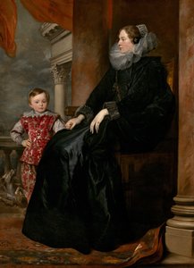 ジェノバの貴婦人とその息子、c。 1626年。 作： Anthony van Dyck