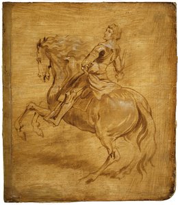 馬に乗る男、カリフォルニア州。 1630年。 作： Anthony van Dyck