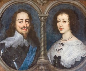 イギリスのチャールズ1世とフランスのヘンリエッタ（絵画） 作： Anthony van Dyck
