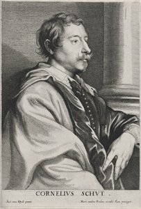 コルネリウス・シュット、日付なし（エッチング、レイドペーパー、エングレーヴィング 作： Anthony van Dyck