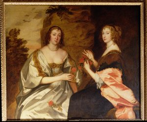 モートン伯爵夫人（d.1654）とキリグルー夫人（d.1638） 作： Anthony van Dyck