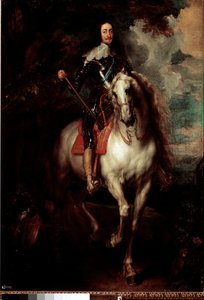 イングランド王チャールズ1世スチュアート（1600〜1649年）の騎馬像 アントニー・ヴァン・ダイク（1599〜1641年）による絵画 作： Anthony van Dyck