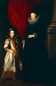ジェロニマ・ブリニョール・セールと娘さん 作： Anthony van Dyck