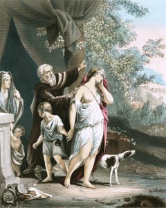 ハガルと彼女の息子は出発します 作： Anthony van Dyck