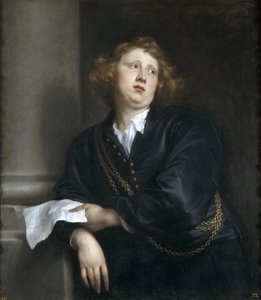 Henricus Liberti ou Hendrik van Groeninghen - 作曲家およびオルガニスト Henricus Liberti (1610-1669) の肖像 - Peinture de Sir Anthonis (Anton ou Antoon) van Dyck (1599-1641) - 1627-1632 - キャンバスに油彩 - 107x97 cm- Museoデル プラド、マドリッド 作： Anthony van Dyck