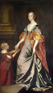 メアリーヴィリエ夫人（1622-85）とギブソン夫人 作： Anthony van Dyck