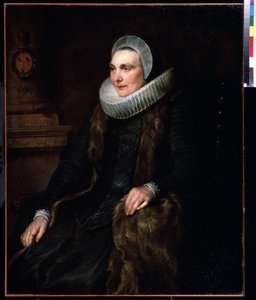 Portrait de Maria Bosschaert (1605-1664) (Maria Boschaert の肖像)。 Peinture de Antoine (Anthonis、Anthony、Anton または Antoon) van Dyck (1599-1641) 作： Anthony van Dyck