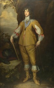 チャールズ1世ルイ1617-1680の肖像、パラタイン選帝侯、1637年頃 作： Anthony van, Dyck