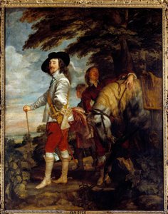 チャールズ1世スチュアート（1600 - 1649）の肖像（イングランド王、狩猟）。アントン・ヴァン・ダイク（1599-1641）の絵画、フランドル派 作： Anthony van Dyck