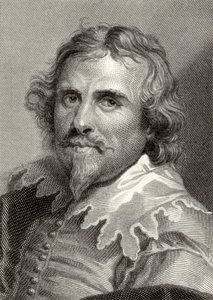 ダニエル・マイテンスの肖像（c.1590-1648）がエドワード・スミスによって彫刻された（彫刻） 作： Anthony van Dyck