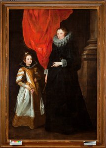 ジャン・フランチェスコ1世・ブリニョーレ・セールの妻、ジェロニマ・ブリニョーレ・セール（ブリニョーレ・セール）と娘のマリア・アメリアの肖像（Portrait of Geronima Brignole Sale and her daughter Maria-Amelia） 画：Sir Anthonis（Anton or Antoon） van Dyck（1599-1641） 16． 作： Anthony van Dyck