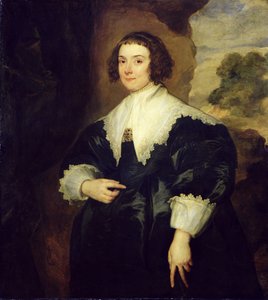 イザベラ・ファン・アッシェ、妻、またはジャストゥス・ファン・メールシュトラテンの肖像（1639年）1634-35 作： Anthony van Dyck
