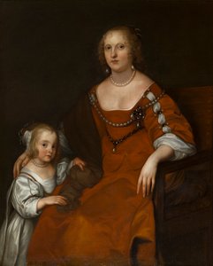 マーガレット・ハワード、カーライル伯爵夫人（1618-1664）とレディ・アリントン（1652-1701）になったレディ・ダイアナ・ラッセルの肖像、c.1654-53（キャンバスに油彩） 作： Anthony van Dyck