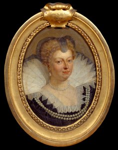 メディチ家の王妃マリア（マリア・デ・メディチ）（1573-1642）の肖像 アントーン・ヴァン・ダイク（1599-1641）の絵画 17世紀 シャンティイ、コンデ美術館蔵 作： Anthony van Dyck