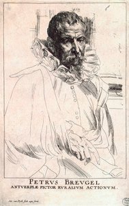 アーティストの肖像画ピエテルブリューゲルザヤンガー、1564-1636年、17世紀初頭 作： Anthony van Dyck