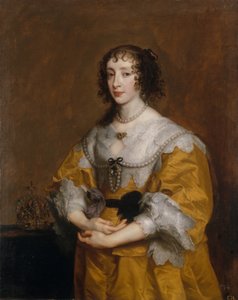 ヘンリエッタマリア女王、1636年。 作： Anthony van Dyck