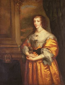 ヘンリエッタマリア女王、1633年頃 作： Anthony van Dyck