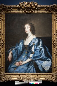 イギリスのヘンリエッタマリア女王、c.1636-38（帆布に油彩） 作： Anthony van Dyck