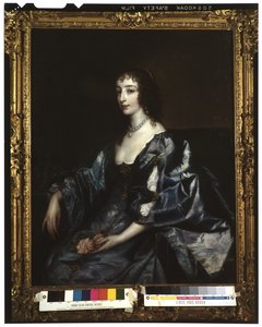 イングランドのヘンリエッタ女王マリア、1633〜38年頃 作： Anthony van Dyck