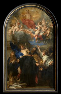 エクスタシーの聖アウグスティヌス（キャンバスに油彩） 作： Anthony van Dyck