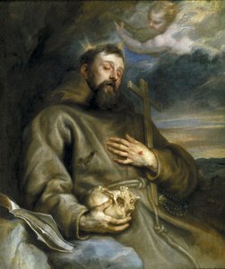 エクスタシーのアッシジの聖フランシス 作： Anthony van Dyck