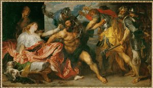 囚われのサムソン（キャンバスペインティング） 作： Anthony van Dyck