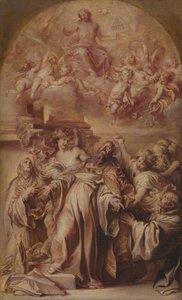 聖アウグスティヌスの恍惚 作： Anthony van Dyck
