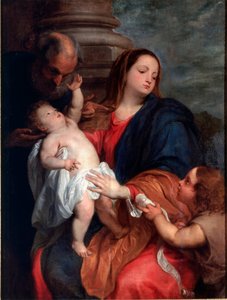 聖家族 アントニー・ヴァン・ダイク（1599-1641）の絵画 1621-1625年 約 Sun.123x94 cm ゲネス、コレクション バンカ・カリージ 作： Anthony van Dyck