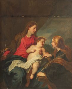 アレクサンドリアの聖カタリナの神秘的な結婚 作： Anthony van Dyck