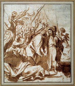 キリストの逮捕。アントン・ヴァン・ダイク（1599-1641）によるドローイング Ec.Flam. 作： Anthony van Dyck