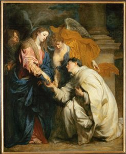 列福されたヘルマン・ヨーゼフと聖母マリアの神秘的な婚約（油彩・カンヴァス） 作： Anthony van Dyck