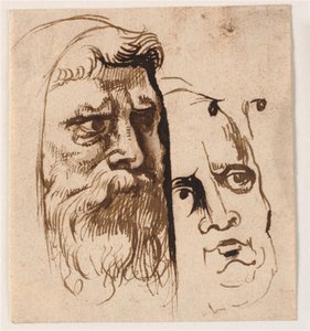 2 つの男性の頭 作： Anthony van Dyck