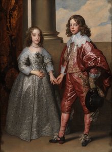 ウィリアム 2 世、オラニエ公とその花嫁、メアリー スチュアート ウィレム 2 世 (1626-1650)、オラニエ公、メアリー スチュアート王女 (1631-1660)、後のプリンセス ロイヤルの二重の肖像画