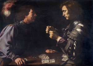 カードプレーヤー、1620年頃（キャンバスに油彩）