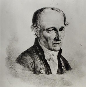 レネ・ユスト・ハウイ（1743-1822）の肖像（リトグラフ）（モノクロ写真） 作： Antoine (after) Maurin