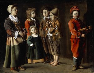 農民の子供たち 1630-40年頃（油彩・銅板） 作： Antoine (attr. to) Le Nain