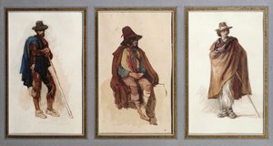 3タイプのCiociari羊飼い 作： Antoine Auguste Ernest Herbert or Hebert