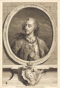 フランス国王ルイ15世 作： Antoine Benoist after Jakob Christoffel Le Blon after Nicholas Blakey