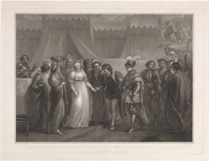 Catherine van Valois en koning Hendrik V van Engeland フランスのキャサリン王女がイングランド王ヘンリー 5 世に贈った (...) (オブジェクトのタイトル) 作： Antoine Cardon