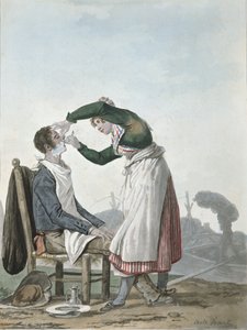 ひげをそるコリアー 作： Antoine Charles Horace Vernet