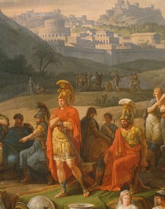 Patroclesを称える葬儀、ギリシャの英雄の詳細、1790年頃の油彩、カンバス 作： Antoine Charles Horace Vernet