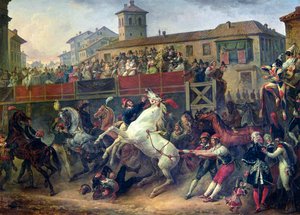 ローマのアンマウントされた競馬のシーン 作： Antoine Charles Horace Vernet