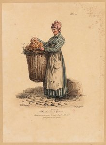 フランソワセラフィンデルペック（1778〜1825年）が刻印した「ケーキの売り手」（パリの叫びシリーズの34番） 作： Antoine Charles Horace Vernet