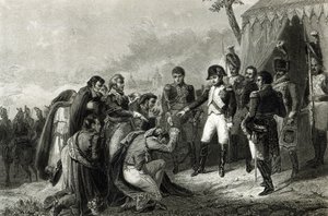 1808年12月、マドリードに入る前のナポレオンの前の敗北したスペインの土下座 作： Antoine Charles Horace Vernet