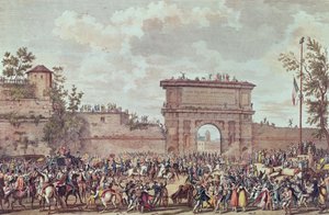 ミラノへのフランス人の侵入、25 Floreal An IV（1796年5月14日）（アクアチント）