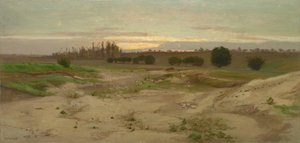 MulcentのMarl Pit：1857年後の夕方。 作： Antoine Chintreuil